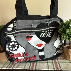 Stylish Black and Gray Women's Bag